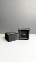 Square Velvet Ring Box – Classic Single-Slot Jewelry Gift Box